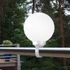 3er Set LED Solarleuchte, Kugel weiß, H 42,5 cm Bild 5