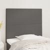 Kopfteil, Bettkopfteil, Minimalistisch Grau 90x5x118/128 cm Kunstleder Bild 2