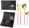 Premium Besteck-Set Rosa/Gold 6 Personen 24-tlg Edelstahl Essbesteck CF-22129 Bild 5