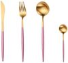 Premium Besteck-Set Rosa/Gold 6 Personen 24-tlg Edelstahl Essbesteck CF-22129 Bild 3