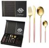 Premium Besteck-Set Rosa/Gold 6 Personen 24-tlg Edelstahl Essbesteck CF-22129 Bild 4