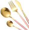 Premium Besteck-Set Rosa/Gold 6 Personen 24-tlg Edelstahl Essbesteck CF-22129 Bild 2