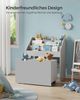 Songmics Bücherregal für Kinder, mit 3 Regalebenen und Aufbewahrungsbox auf Rollen, MDF Taubengrau 29,5 x 62,5 x 70 cm Bild 3