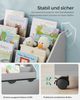 Songmics Bücherregal für Kinder, mit 3 Regalebenen und Aufbewahrungsbox auf Rollen, MDF Taubengrau 29,5 x 62,5 x 70 cm Bild 5