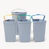 Einbau-Mülleimer Kollby schwenkbar Grau 3x6 L+1x12 L [en. casa] Bild 5