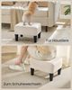 SONGMICS Sitzhocker, Fußhocker, Samt, Hocker, Dicke Polsterung, bis 150 kg belastbar, für Wohnzimmer Schlafzimmer Eingangsbereich, cappuccinobeige-tintenschwarz Bild 5