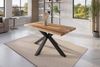 SAM® Esstisch Waves_Spider, Mangoholz, gedoppelte Tischplatte, Metallgestell Spider-Form, bis 3m Bild 2
