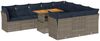 vidaXL 11-tlg. Garten-Sofagarnitur mit Kissen Grau Poly Rattan 3326980 Bild 2