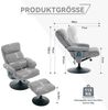 BBWL Relaxsessel Relaxsessel mit Massage, Heizung & Hocker,Chenille-Stoff, 360° drehbar (neigbar bis 140°, weich & ergonomisch,mit Seitentasche & Timer,Büro oder Schlafzimmer, pflegeleicht, atmungsaktiv & belastbar bis 110 kg) Bild 4