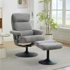 BBWL Relaxsessel Relaxsessel mit Massage, Heizung & Hocker,Chenille-Stoff, 360° drehbar (neigbar bis 140°, weich & ergonomisch,mit Seitentasche & Timer,Büro oder Schlafzimmer, pflegeleicht, atmungsaktiv & belastbar bis 110 kg) Bild 5