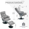 BBWL Relaxsessel Relaxsessel mit Massage, Heizung & Hocker,Chenille-Stoff, 360° drehbar (neigbar bis 140°, weich & ergonomisch,mit Seitentasche & Timer,Büro oder Schlafzimmer, pflegeleicht, atmungsaktiv & belastbar bis 110 kg) Bild 2