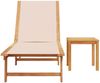 vidaXL Sonnenliege mit Tisch Creme Massivholz Akazie und Textilene 4008416 Bild 3