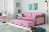 BMS Jugendbett Dawid Graphit Rosa Bettkasten 2xMatratze Bild 2