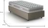 Dmora Einzelbett Aribal, Bettkasten mit Stoffbezug, 100 % Made in Italy, Öffnung vorne, inklusive Matratze 90 x 200 cm, Taupe Bild 3