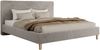 Design Polsterbett LUMARO CLASSIC 140 x 200 cm mit Lattenrost & 12cm hohen Füßen, Doppelbett mit Kopfteil, Konfigurierbar - Hellgrau Plüsch Bild 4