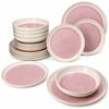 MamboCat Teller-Set 18tlg Tellerset Reactive Paris Creme Pink 6 Personen Steingut Essen, Steingut Bild 2