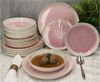 MamboCat Teller-Set 18tlg Tellerset Reactive Paris Creme Pink 6 Personen Steingut Essen, Steingut Bild 4