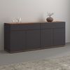 OTTO home Sideboard Garda Kommode, Schrank, 4 Türen mit Push-to-Open, Made in Italy, 4 Türen, 2 Schubladen, grifflos Breite 160,1 cm, anthrazit/eiche matt Bild 2