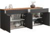 OTTO home Sideboard Garda Kommode, Schrank, 4 Türen mit Push-to-Open, Made in Italy, 4 Türen, 2 Schubladen, grifflos Breite 160,1 cm, anthrazit/eiche matt Bild 4