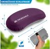 Nordmut Reisekissen aufblasbar & ergonomisch für Camping & Outdoor, kompakt & ultraleicht, Spar-Set, 1-tlg, Nordmut Rago + Kompressionsbeutel, Trekking, Schlafkissen für Nacht, waschbarer Bezug, Kompressionsbeutel Bild 2