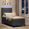 vidaXL LED Boxspringbett mit Matratze Dunkelgrau 100 x 200 cm Stoff 3343428 Bild 5