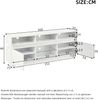 TV-Schrank mit gehärtetem Glas & 10 Fächern, 160 x 35 x 60 cm, Weiß Bild 4
