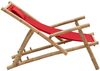 vidaXL Liegestuhl Bambus und Canvas Rot 318597 Bild 4