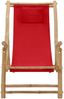 vidaXL Liegestuhl Bambus und Canvas Rot 318597 Bild 2