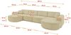 ALTDECOR Wohnlandschaft MARI-U2, Sofa Praktische Bequeme Funktionsecke Couch U-Form Eckcouch, Corner Sofa U-Form Vielseitige Sofa Wohnlandschaft Wohnzimmer Bild 3