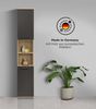 mokebo Hochschrank Der Kapitän (mit 5 Einlegeböden) hoher Badschrank oder Badezimmerschrank Eiche Schwarz Bild 2