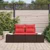 vidaXL Garten-Sofa mit Kissen 184 x 62 x 69 cm Poly-Rattan 42006798 Bild 3