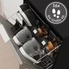 Schuhschrank Domus-XXL 2 Softeinzüge 4 Klappen 16 Paar Asche : Asche / Grafit Bild 3
