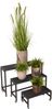 Pflanzbank JAKOB 3er Set Schwarz Stahl | Blumenständer Pflanzenständer Blumenbank Bild 2