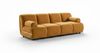 KAWOLA Modulsofa LAYLA 2-Sitzer 2 Module 2 Armlehnkissen Velvet gelb 74 x 99 x 183 cm Bild 3