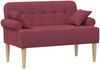 vidaXL Zweisitzer mit Knopfheftung Weinrot 120 x 65 x 79 cm Stoff 42041812 Bild 2