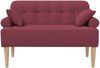 vidaXL Zweisitzer mit Knopfheftung Weinrot 120 x 65 x 79 cm Stoff 42041812 Bild 3