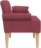 vidaXL Zweisitzer mit Knopfheftung Weinrot 120 x 65 x 79 cm Stoff 42041812 Bild 4