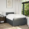 vidaXL Boxspringbett mit Matratze Dunkelgrau 120x200 cm Stoff 3287417 Bild 3
