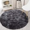 LuxusKollektion Hochflor-Teppich Teppich Rund AntiRutsch Schlafzimmer Wohnzimmer Schwarz Grau 160cm Bild 4