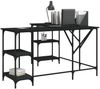 vidaXL Schreibtisch Schwarz 139x139x75 cm Holzwerkstoff 837592 Bild 3