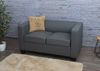 2er Sofa Couch Loungesofa Lille ~ Kunstleder, dunkelgrau Bild 2