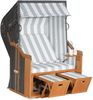 SunnySmart Garten-Strandkorb Rustikal 250 BASIC 2-Sitzer anthrazit/hellgrau PVC-Stoff Bild 2