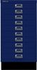 Bisley MultiDrawer™, 29er Serie mit Sockel, DIN A3, 10 Schubladen, Farbe oxfordblau Bild 3