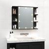 vidaXL Spiegelschrank mit LED Schwarz 70x16,5x60 cm 833536 Bild 5