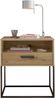 Nachtkommode >CUDRO< 1 Schub, 1 Fach, Artisan Eiche Dekor / schwarz - 60x65x38,5cm (BxHxT) Bild 5