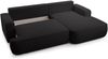 AX LIVING Ablia Sofa L Form mit Schlaffunktion Schwarzes 267 cm R Bild 4