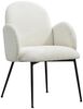 KAWOLA Stuhl DEON Esszimmerstuhl Stoff cremeweiß 84 x 62 x 59 cm Bild 3