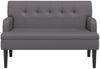 vidaXL Sitzbank mit Rückenlehne Grau 112x65,5x75 cm Kunstleder 372151 Bild 3