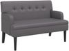 vidaXL Sitzbank mit Rückenlehne Grau 112x65,5x75 cm Kunstleder 372151 Bild 2