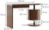 Schminktisch Lara Eiche rustikal 120 cm mit 2 Schubladen Vicco Bild 3